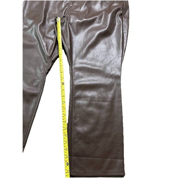 Old Navy Cyberpunk Bootcut Pants Women’s 16 Brown Y2K Liquid Rodeo Streetwear - Picture 5 of 6